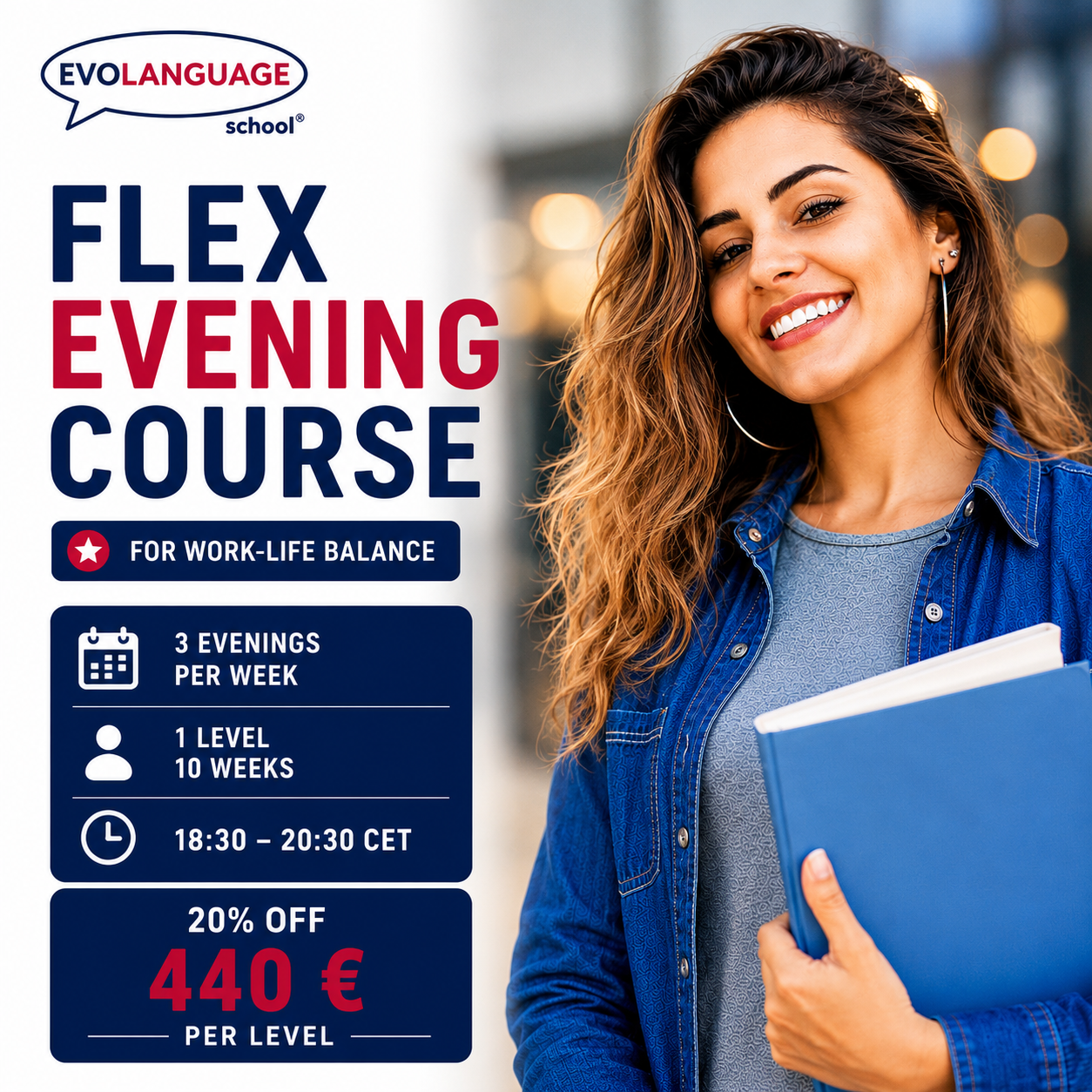 EVENING COURSE: 3 evenings per week