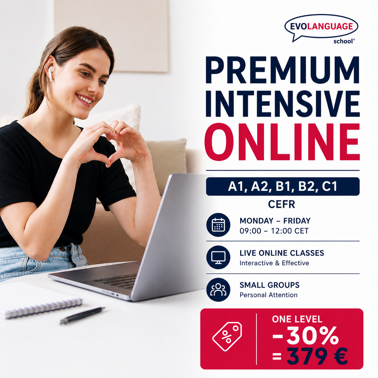 PREMIUM INTENSIVE COURSE ONLINE: 5 days per week