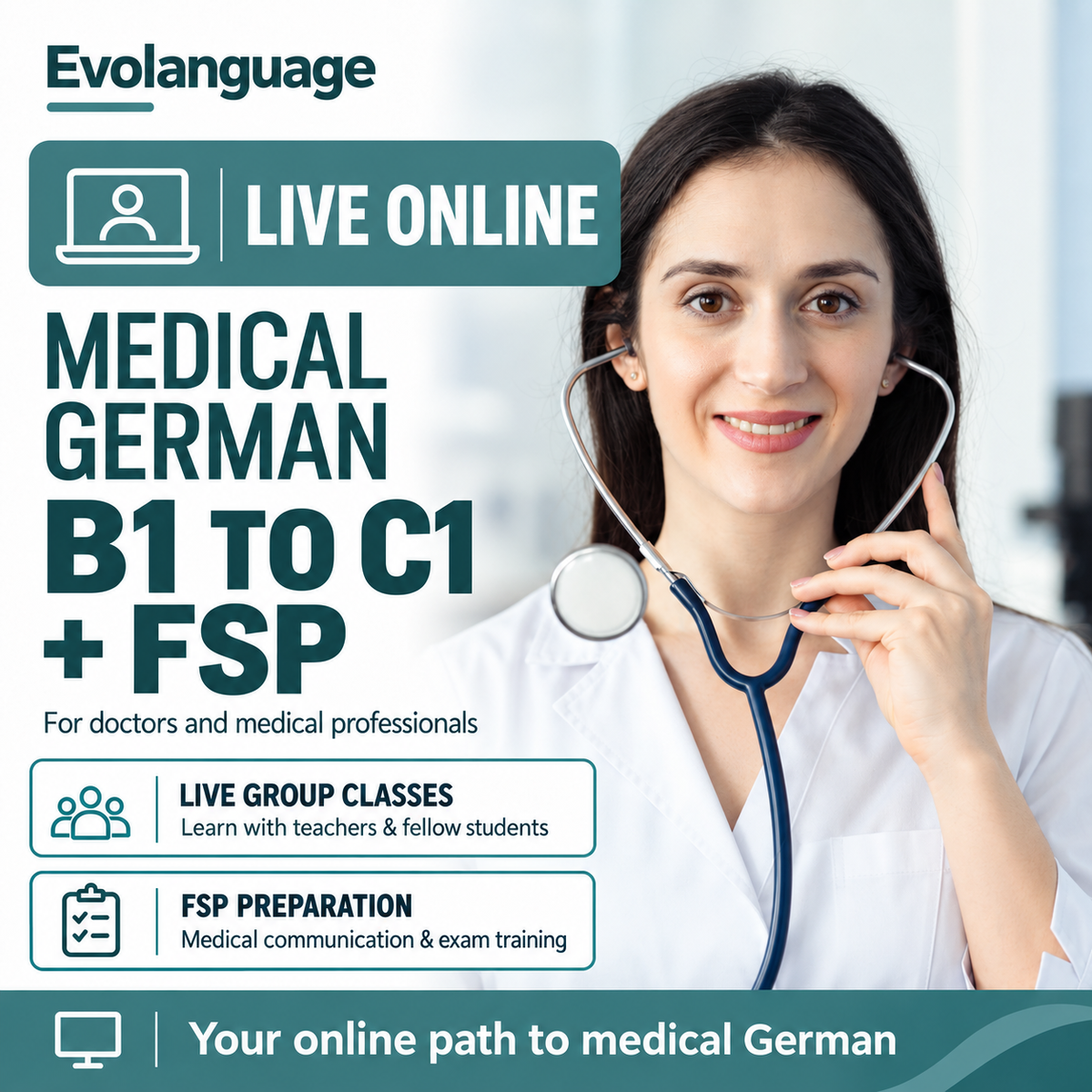 B1 TO C1 MEDICAL GERMAN & FSP PREP ONLINE