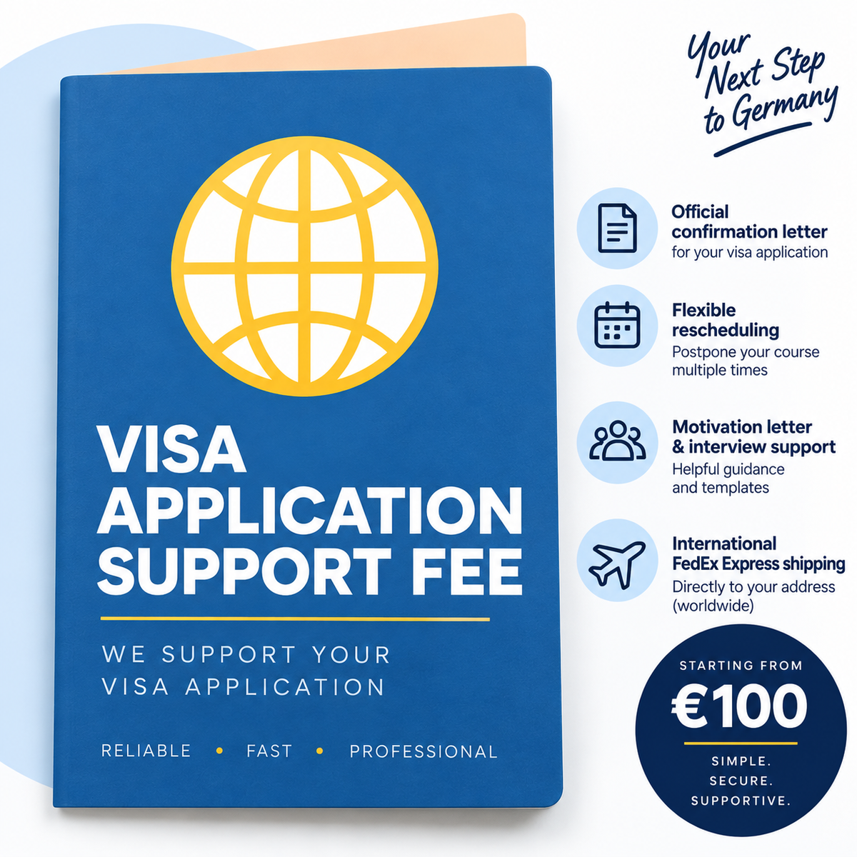 Bearbeitungsgebühr Visa-Dokumentation