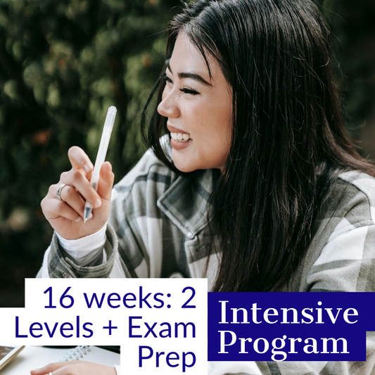 2 LEVLES + Exam preparation: 16 weeks